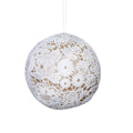 White & Metallic Lace Ball Ornament