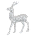 White Mix Sequin Deer Ornament