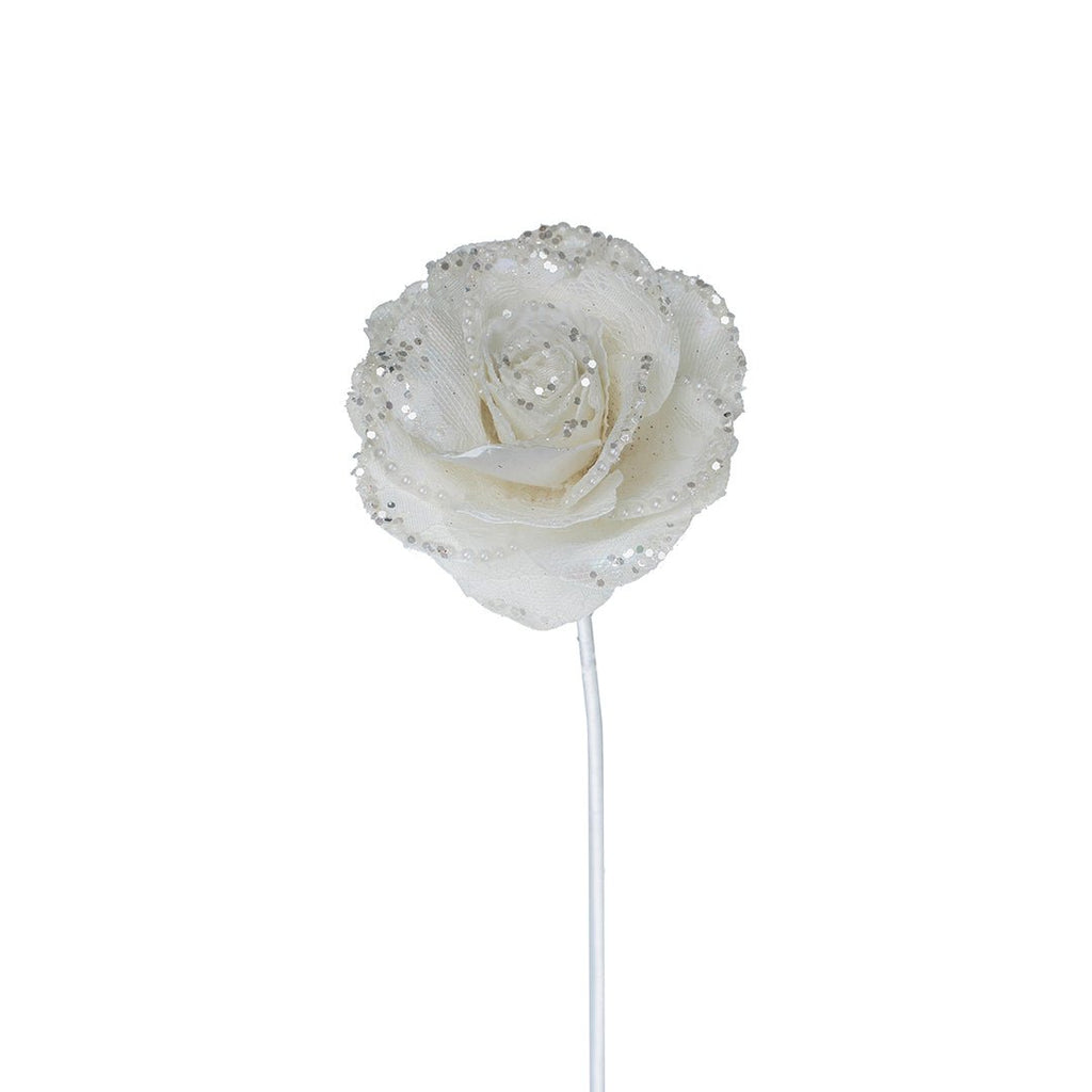 White Peony Flower Pick