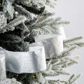 White & Silver Ribbon With Wired Edges