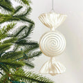 White Swirly Candy Ornament