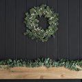 White Winterberry & Glitter Coated Foliage Wreath